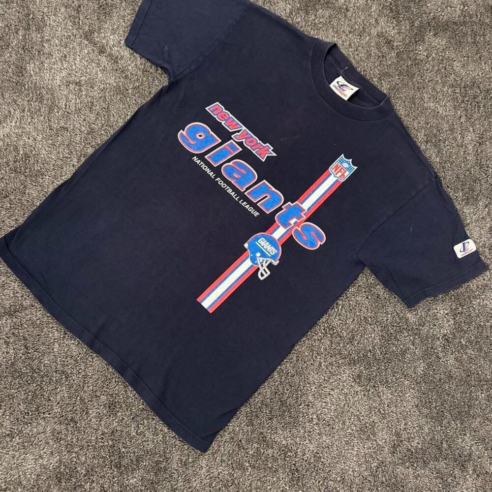 Vintage 1996 New York Giants Logo Athletic Authentic Pro Line Blue T-Shirt M